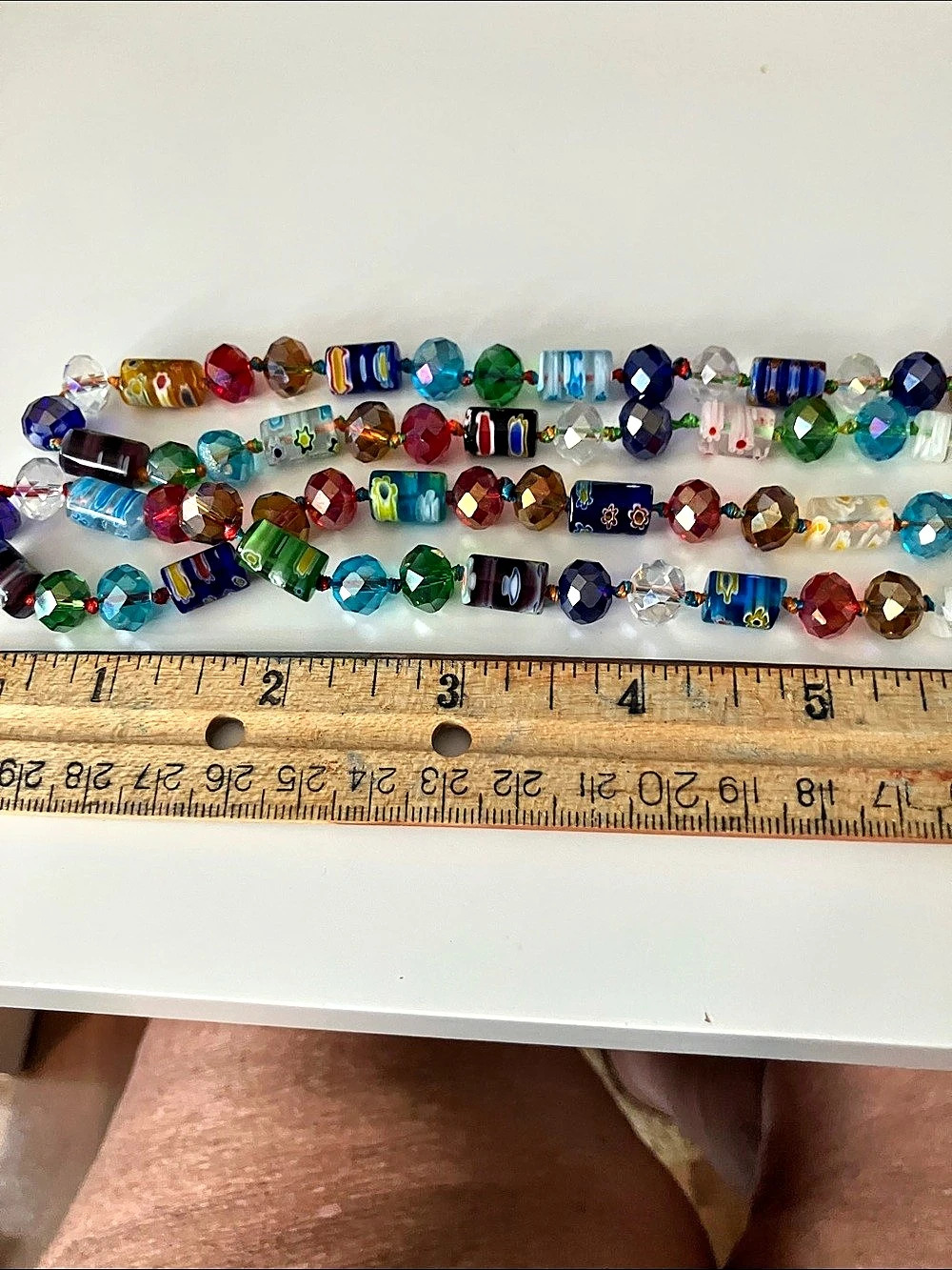 Millefiori Multicolor Beaded Long Necklace